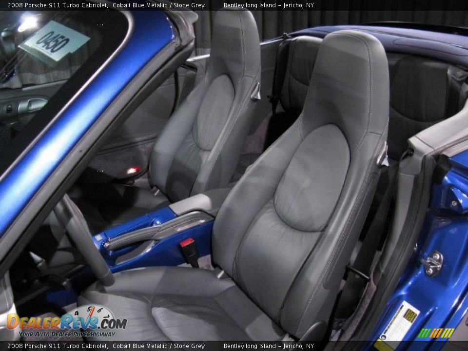 2008 Porsche 911 Turbo Cabriolet Cobalt Blue Metallic / Stone Grey Photo #5