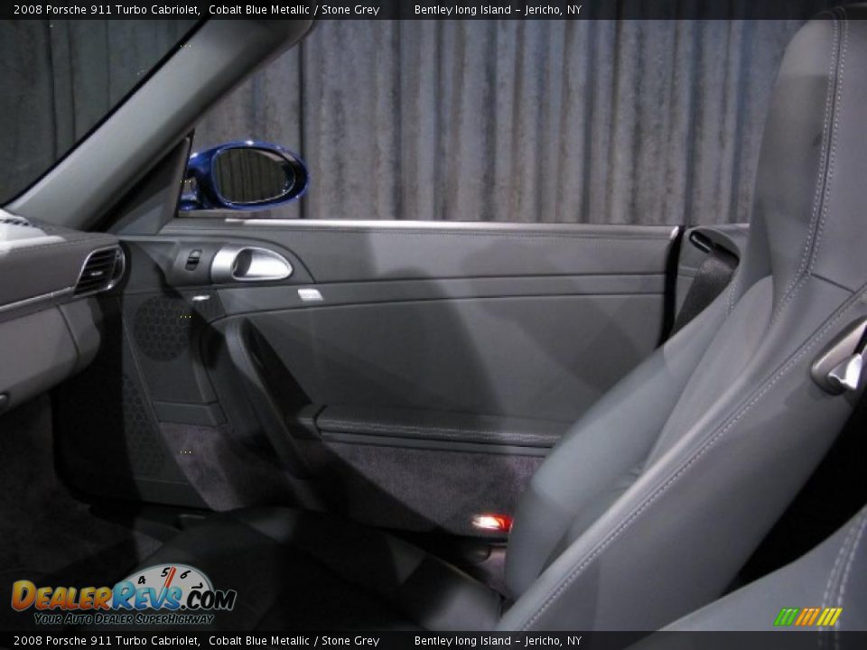 2008 Porsche 911 Turbo Cabriolet Cobalt Blue Metallic / Stone Grey Photo #10