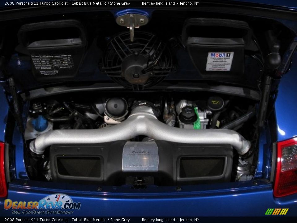2008 Porsche 911 Turbo Cabriolet Cobalt Blue Metallic / Stone Grey Photo #15