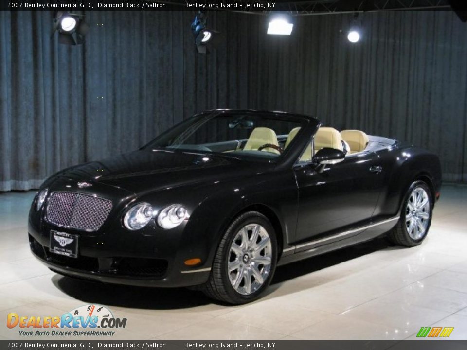2007 Bentley Continental GTC Diamond Black / Saffron Photo #1