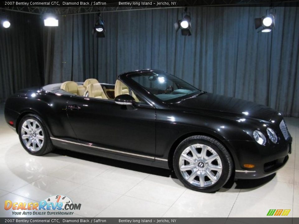 2007 Bentley Continental GTC Diamond Black / Saffron Photo #3