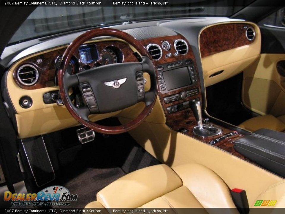2007 Bentley Continental GTC Diamond Black / Saffron Photo #7