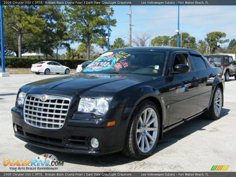 2006 Chrysler 300 C SRT8 Brilliant Black Crystal Pearl / Dark Slate Gray/Light Graystone Photo #1