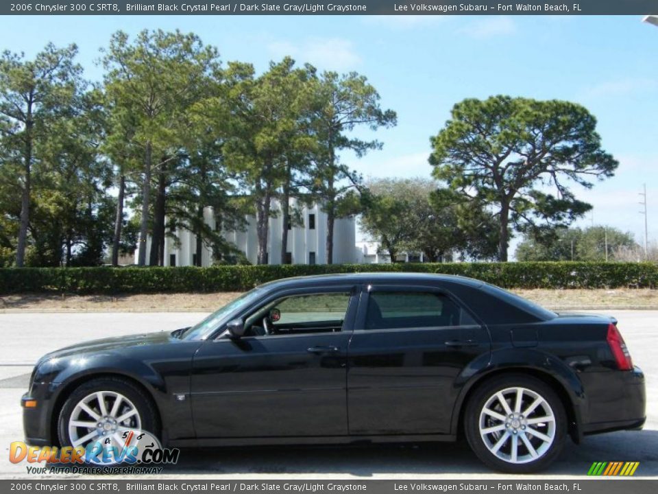 2006 Chrysler 300 C SRT8 Brilliant Black Crystal Pearl / Dark Slate Gray/Light Graystone Photo #2