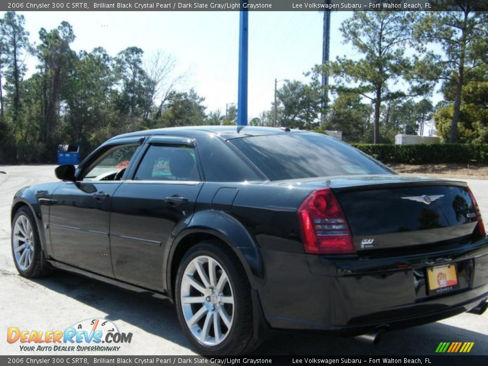 2006 Chrysler 300 C SRT8 Brilliant Black Crystal Pearl / Dark Slate Gray/Light Graystone Photo #3