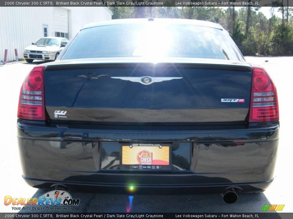 2006 Chrysler 300 C SRT8 Brilliant Black Crystal Pearl / Dark Slate Gray/Light Graystone Photo #4
