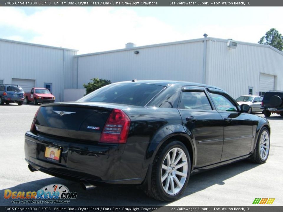 2006 Chrysler 300 C SRT8 Brilliant Black Crystal Pearl / Dark Slate Gray/Light Graystone Photo #5