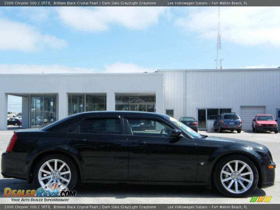 2006 Chrysler 300 C SRT8 Brilliant Black Crystal Pearl / Dark Slate Gray/Light Graystone Photo #6