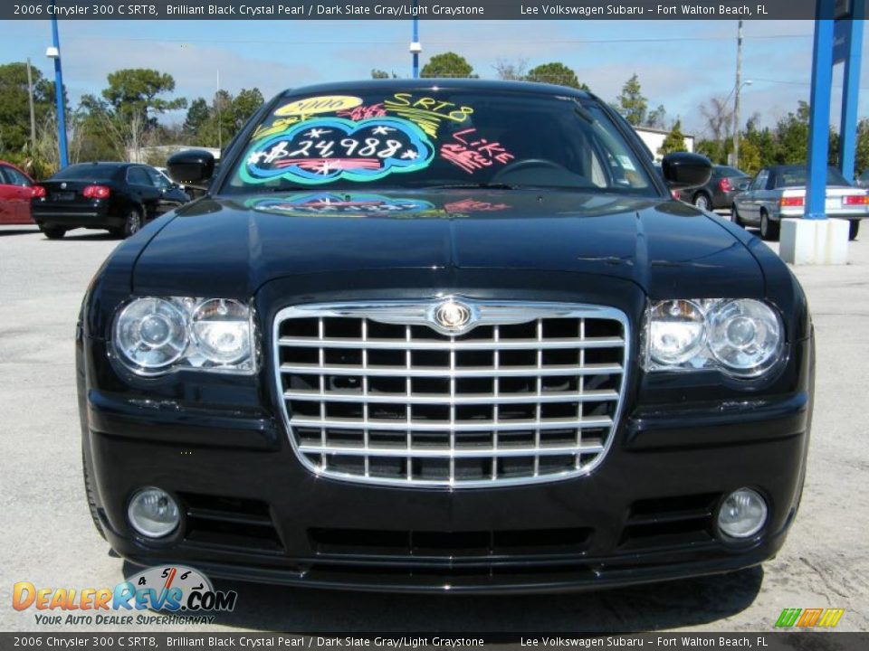 2006 Chrysler 300 C SRT8 Brilliant Black Crystal Pearl / Dark Slate Gray/Light Graystone Photo #8