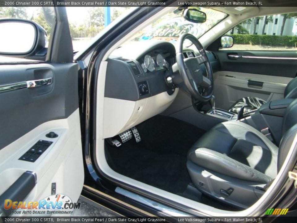 2006 Chrysler 300 C SRT8 Brilliant Black Crystal Pearl / Dark Slate Gray/Light Graystone Photo #13