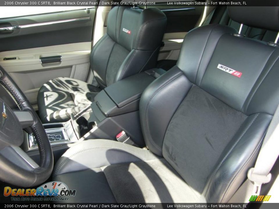 2006 Chrysler 300 C SRT8 Brilliant Black Crystal Pearl / Dark Slate Gray/Light Graystone Photo #14