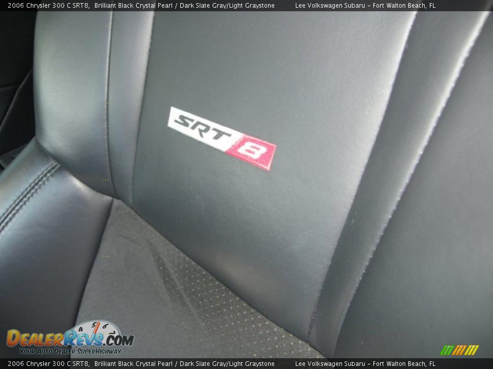 2006 Chrysler 300 C SRT8 Brilliant Black Crystal Pearl / Dark Slate Gray/Light Graystone Photo #15