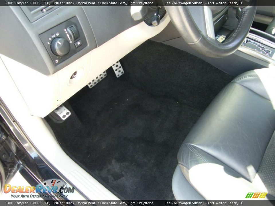 2006 Chrysler 300 C SRT8 Brilliant Black Crystal Pearl / Dark Slate Gray/Light Graystone Photo #16