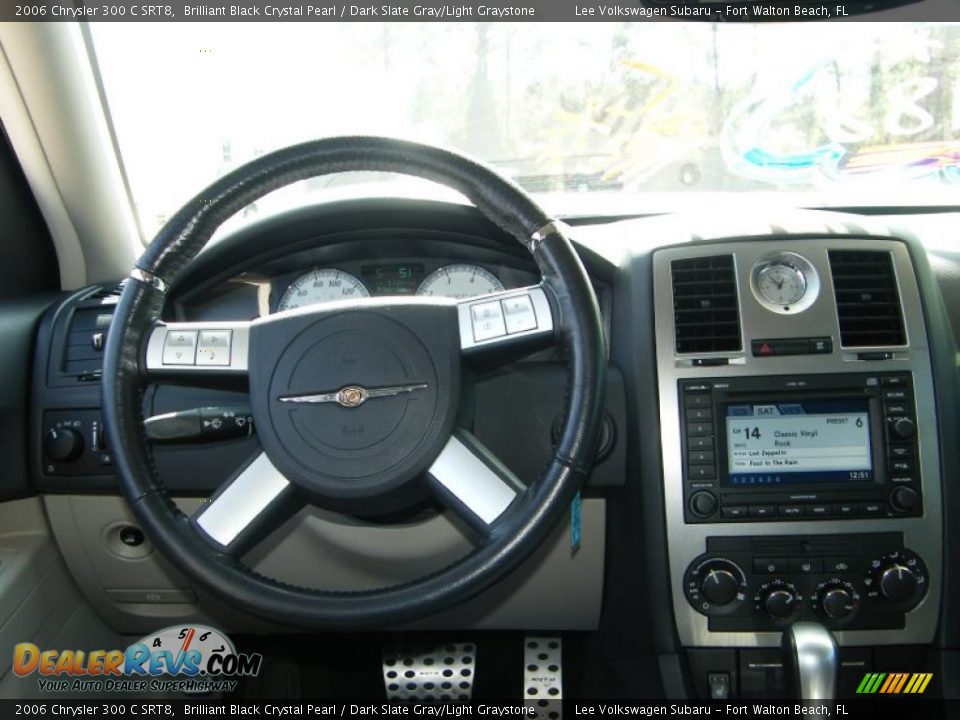 2006 Chrysler 300 C SRT8 Brilliant Black Crystal Pearl / Dark Slate Gray/Light Graystone Photo #18