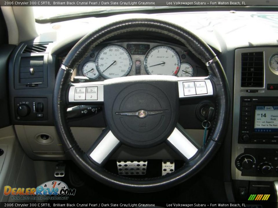 2006 Chrysler 300 C SRT8 Brilliant Black Crystal Pearl / Dark Slate Gray/Light Graystone Photo #19