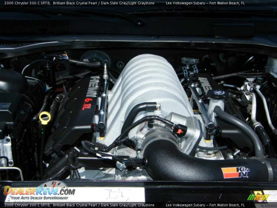 2006 Chrysler 300 C SRT8 Brilliant Black Crystal Pearl / Dark Slate Gray/Light Graystone Photo #30