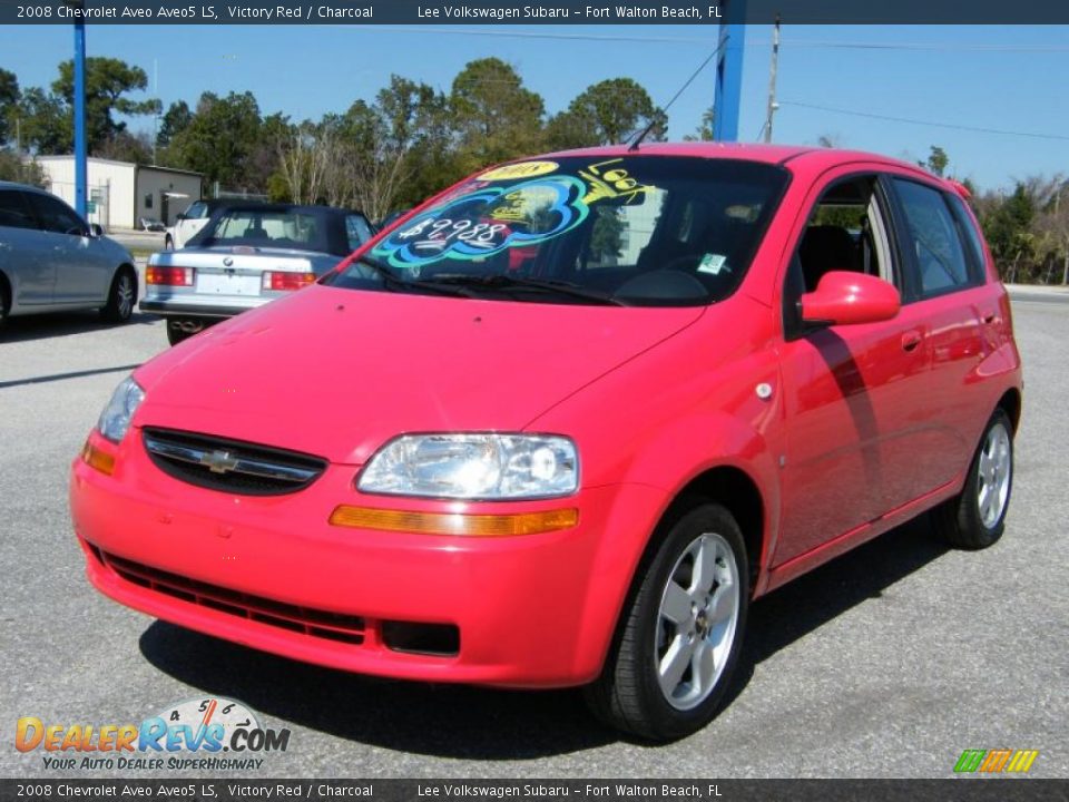 2008 Chevrolet Aveo Aveo5 LS Victory Red / Charcoal Photo #1