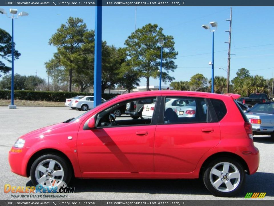 2008 Chevrolet Aveo Aveo5 LS Victory Red / Charcoal Photo #2