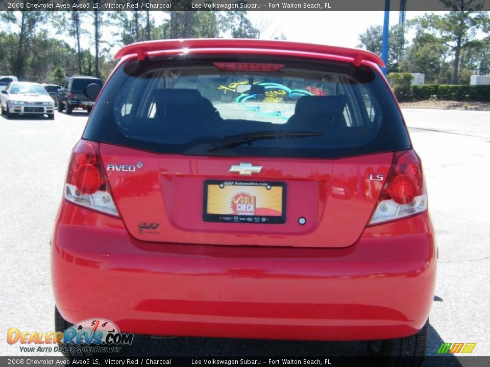 2008 Chevrolet Aveo Aveo5 LS Victory Red / Charcoal Photo #4