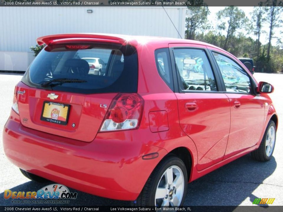 2008 Chevrolet Aveo Aveo5 LS Victory Red / Charcoal Photo #5