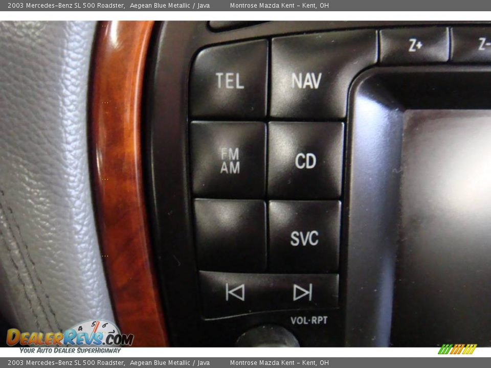 2003 Mercedes-Benz SL 500 Roadster Aegean Blue Metallic / Java Photo #12