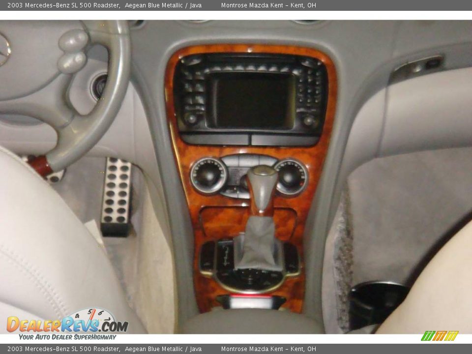 2003 Mercedes-Benz SL 500 Roadster Aegean Blue Metallic / Java Photo #19