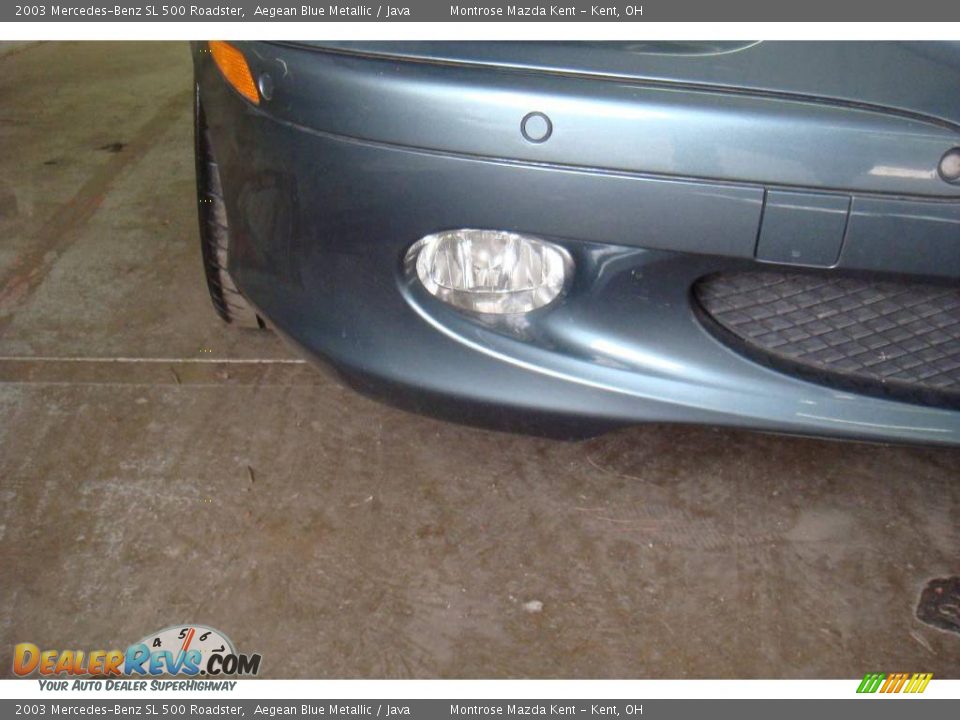 2003 Mercedes-Benz SL 500 Roadster Aegean Blue Metallic / Java Photo #25
