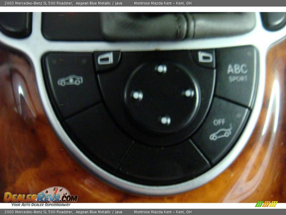 2003 Mercedes-Benz SL 500 Roadster Aegean Blue Metallic / Java Photo #26