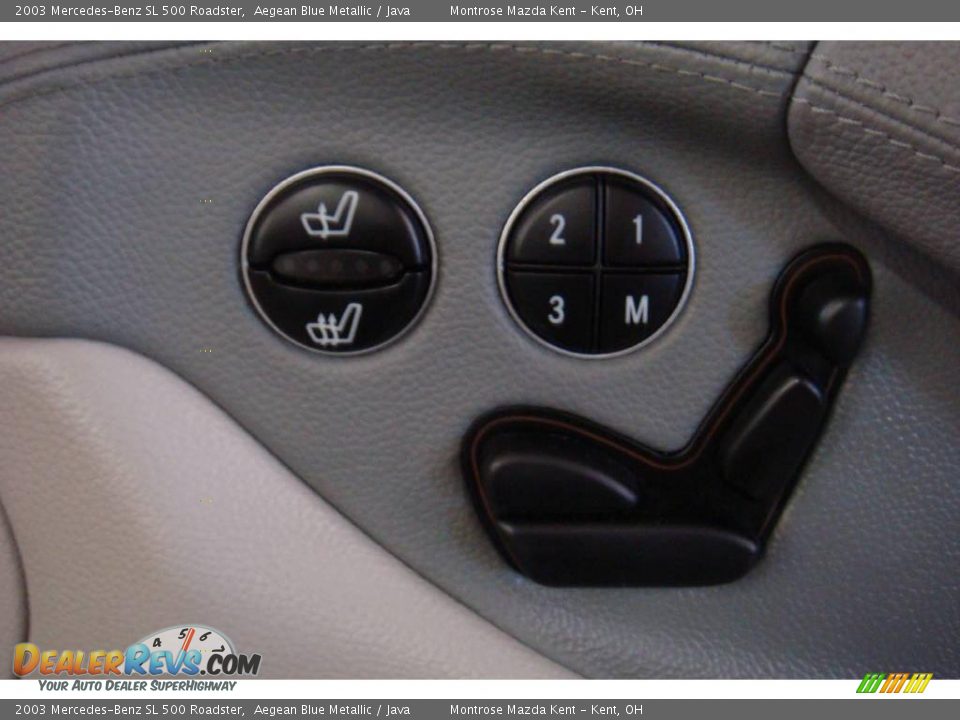 2003 Mercedes-Benz SL 500 Roadster Aegean Blue Metallic / Java Photo #27
