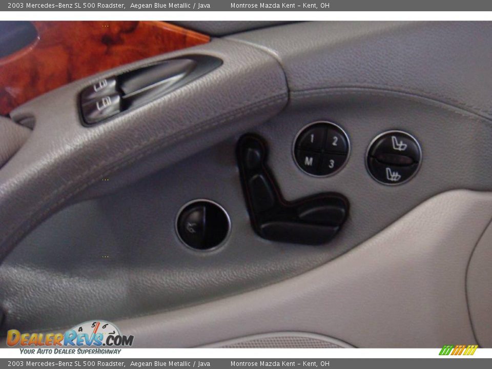 2003 Mercedes-Benz SL 500 Roadster Aegean Blue Metallic / Java Photo #28
