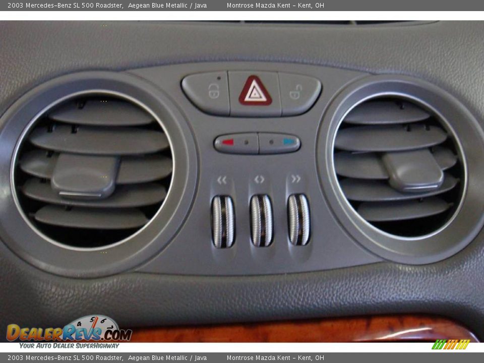 2003 Mercedes-Benz SL 500 Roadster Aegean Blue Metallic / Java Photo #31