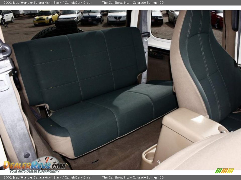 2001 Jeep Wrangler Sahara 4x4 Black / Camel/Dark Green Photo #12