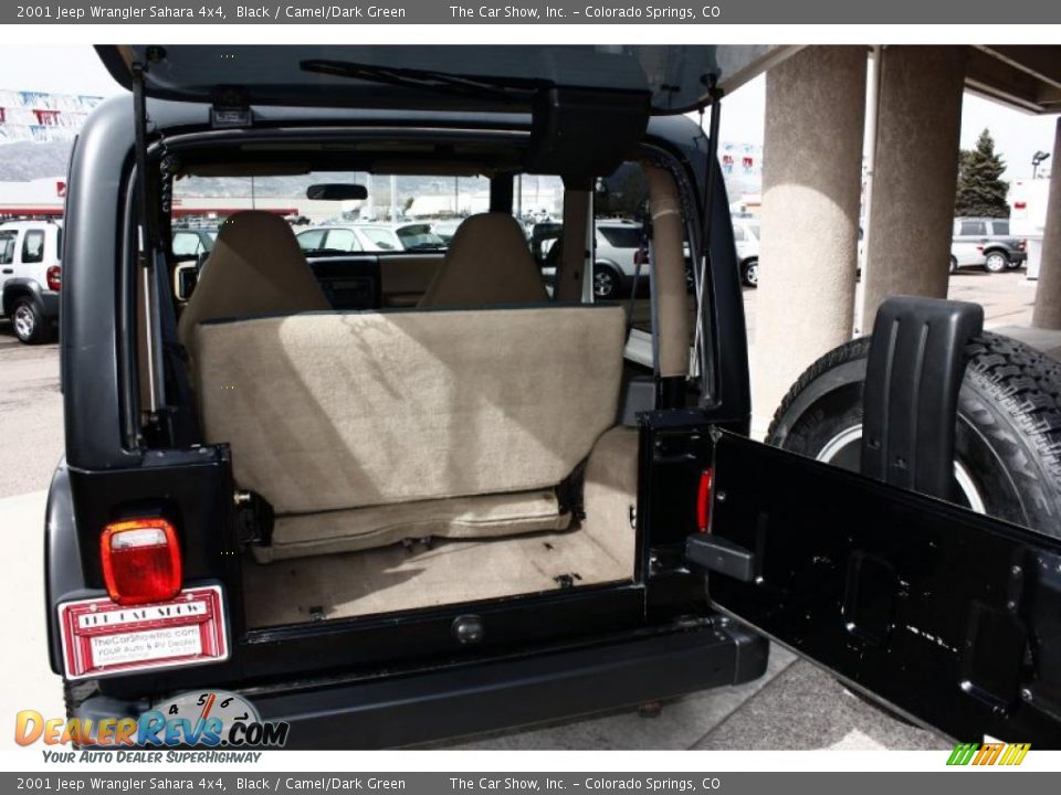 2001 Jeep Wrangler Sahara 4x4 Black / Camel/Dark Green Photo #13