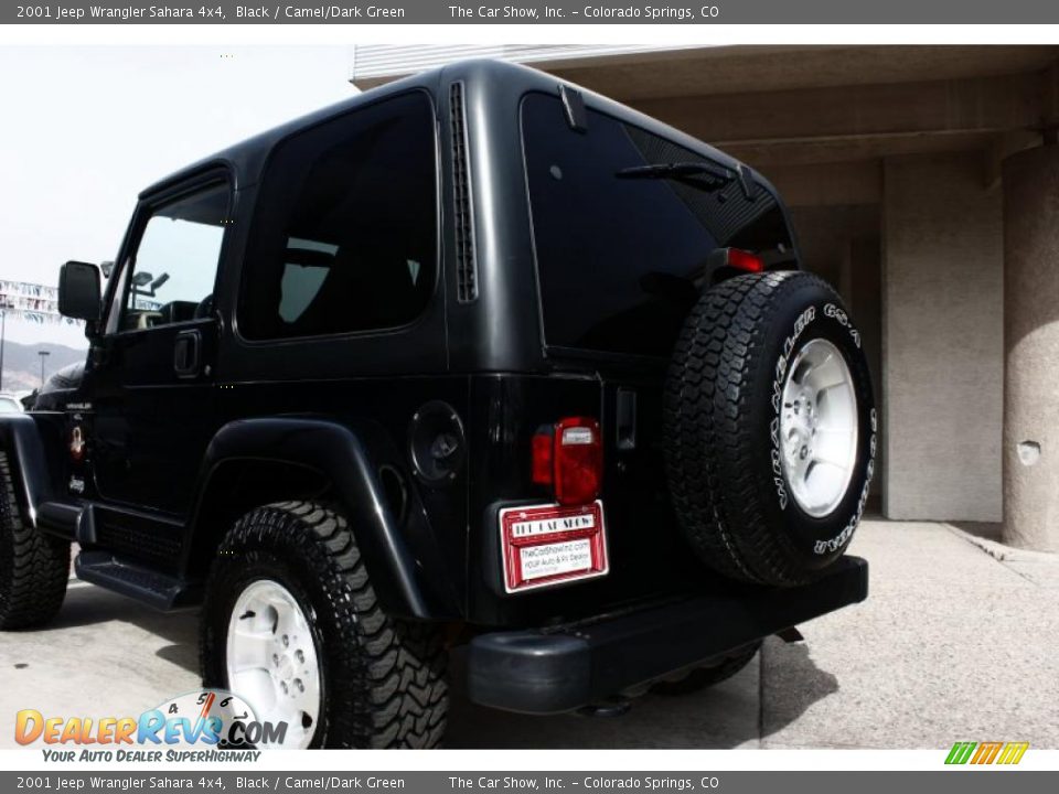 2001 Jeep Wrangler Sahara 4x4 Black / Camel/Dark Green Photo #20