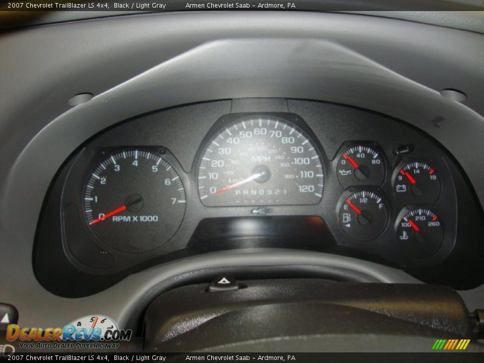 2007 Chevrolet TrailBlazer LS 4x4 Black / Light Gray Photo #31