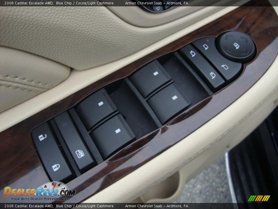 2008 Cadillac Escalade AWD Blue Chip / Cocoa/Light Cashmere Photo #14