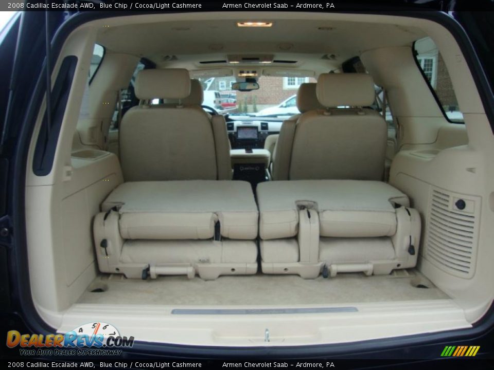 2008 Cadillac Escalade AWD Blue Chip / Cocoa/Light Cashmere Photo #24