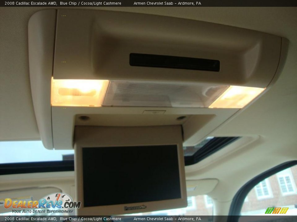 2008 Cadillac Escalade AWD Blue Chip / Cocoa/Light Cashmere Photo #25