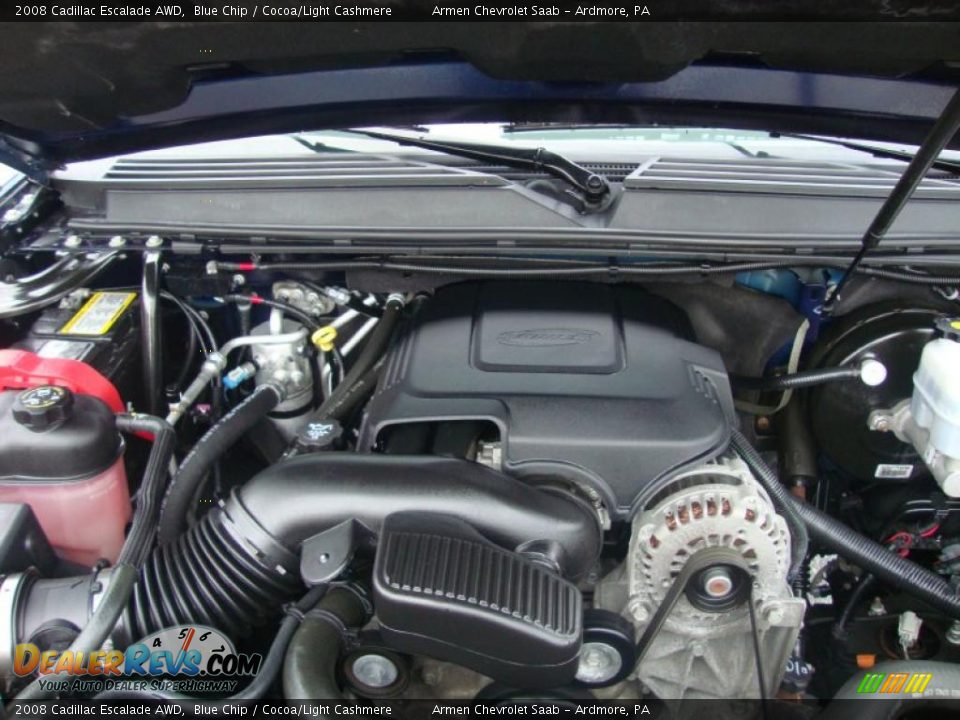 2008 Cadillac Escalade AWD Blue Chip / Cocoa/Light Cashmere Photo #30