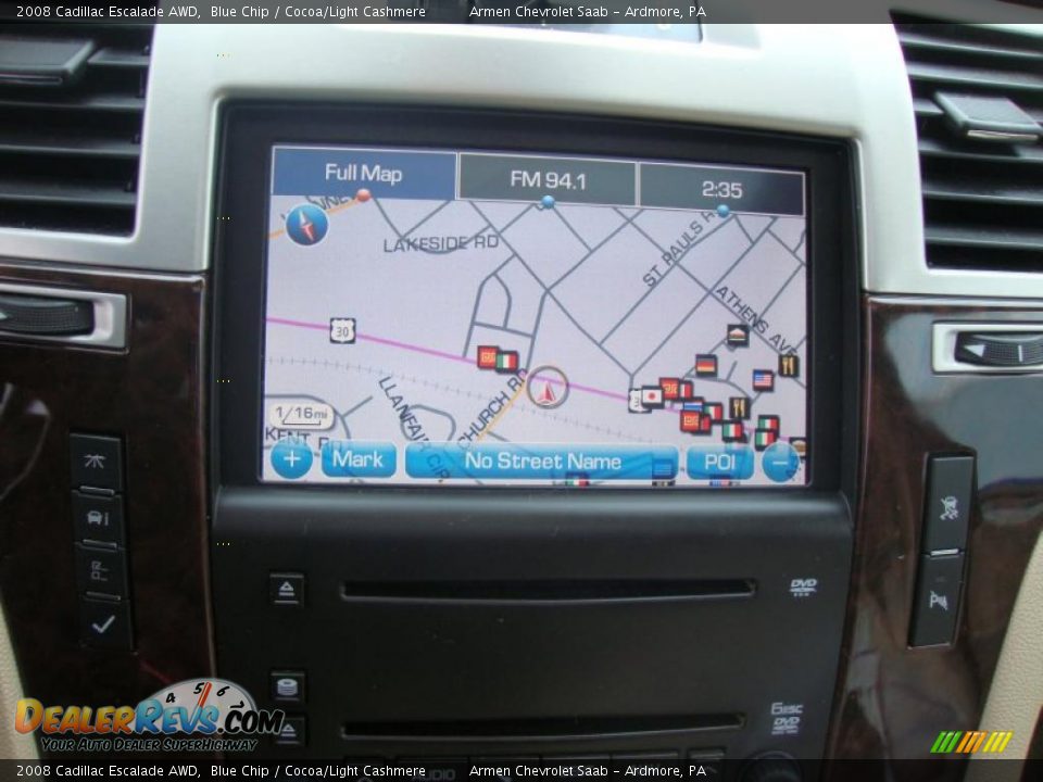 2008 Cadillac Escalade AWD Blue Chip / Cocoa/Light Cashmere Photo #33
