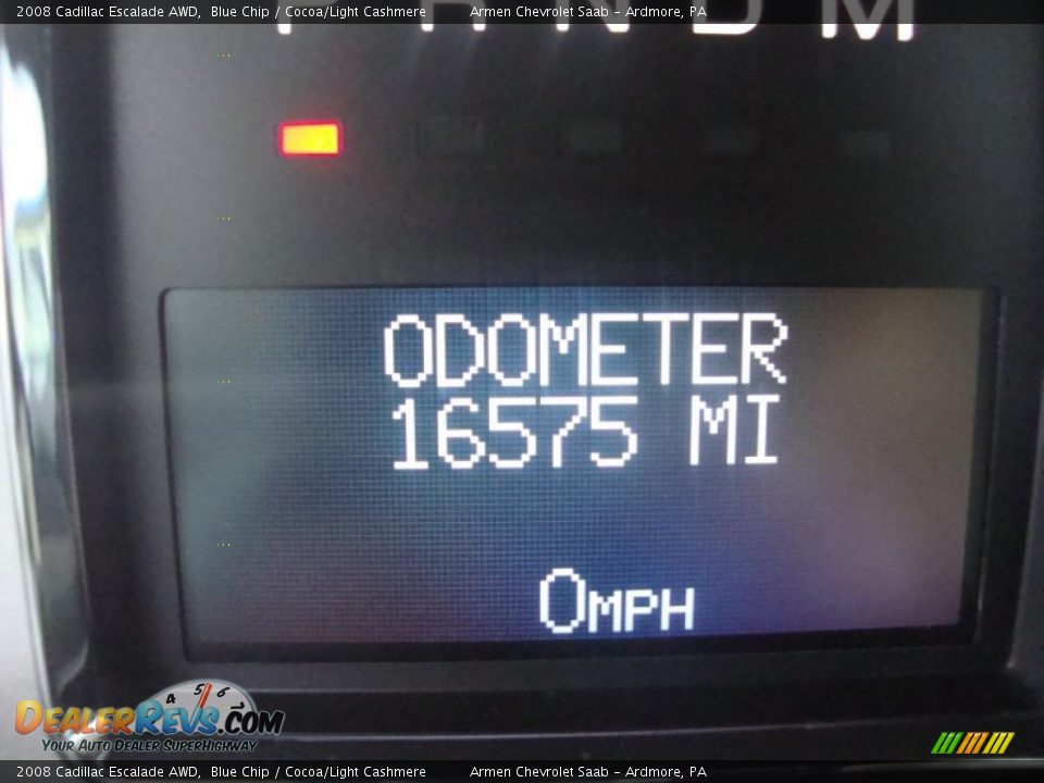 2008 Cadillac Escalade AWD Blue Chip / Cocoa/Light Cashmere Photo #36