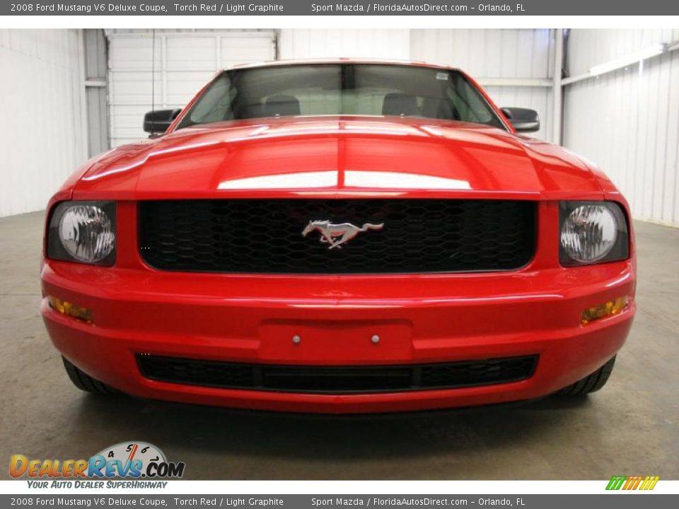 2008 Ford Mustang V6 Deluxe Coupe Torch Red / Light Graphite Photo #3