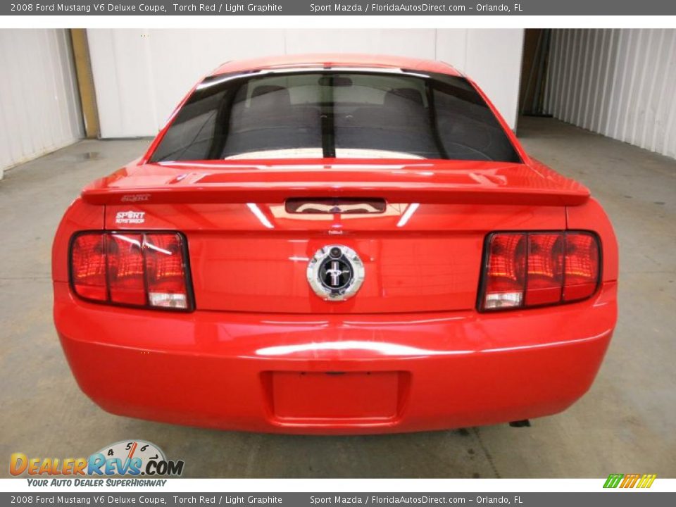 2008 Ford Mustang V6 Deluxe Coupe Torch Red / Light Graphite Photo #6