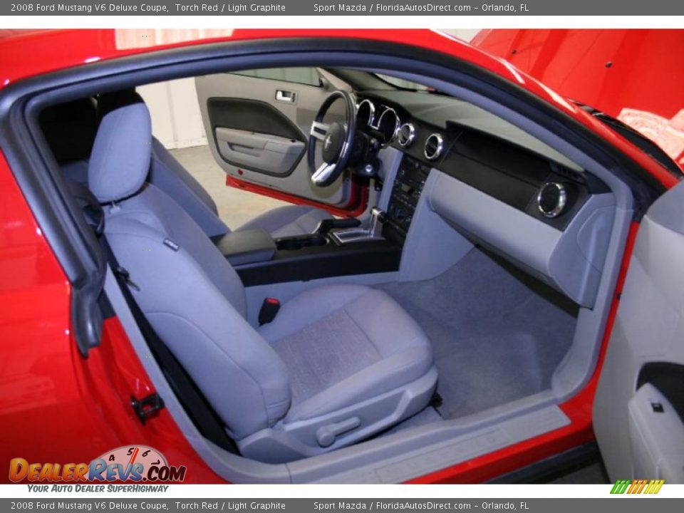2008 Ford Mustang V6 Deluxe Coupe Torch Red / Light Graphite Photo #9