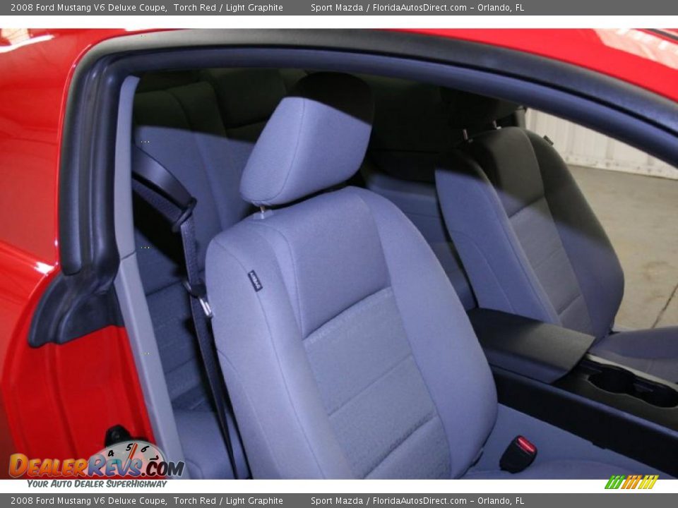 2008 Ford Mustang V6 Deluxe Coupe Torch Red / Light Graphite Photo #10