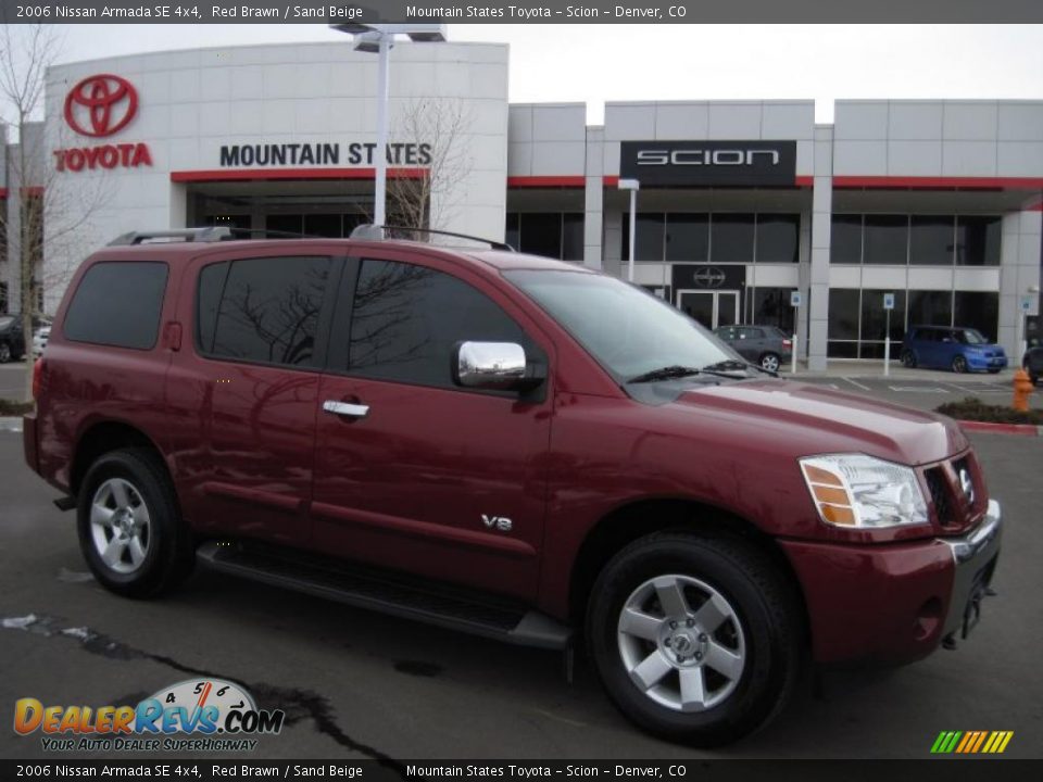 2006 Nissan Armada SE 4x4 Red Brawn / Sand Beige Photo #1