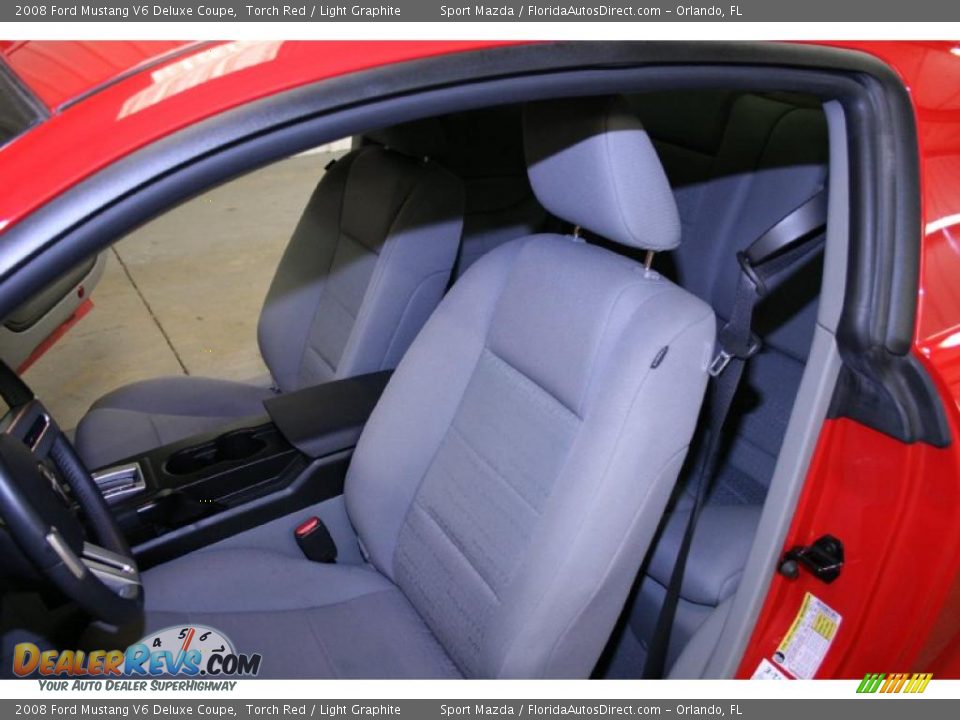2008 Ford Mustang V6 Deluxe Coupe Torch Red / Light Graphite Photo #13
