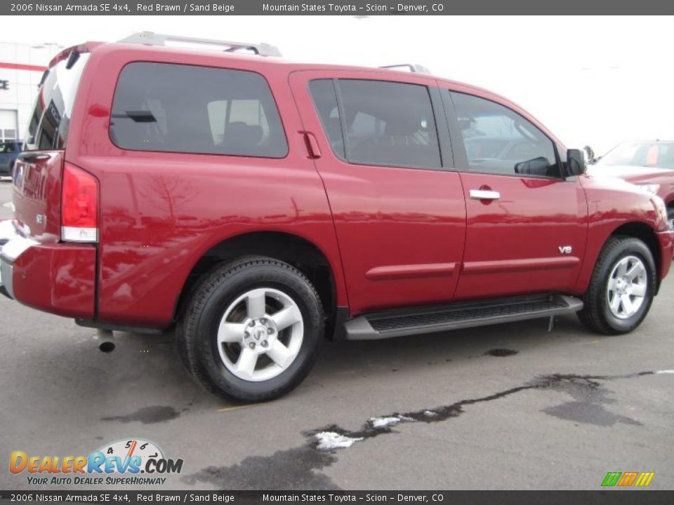 2006 Nissan Armada SE 4x4 Red Brawn / Sand Beige Photo #2
