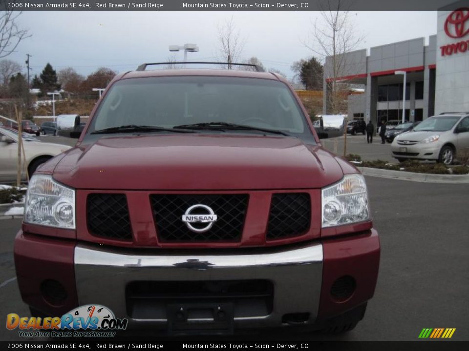 2006 Nissan Armada SE 4x4 Red Brawn / Sand Beige Photo #6