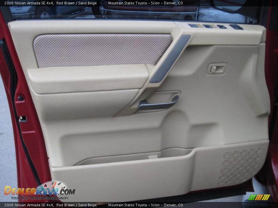 2006 Nissan Armada SE 4x4 Red Brawn / Sand Beige Photo #7